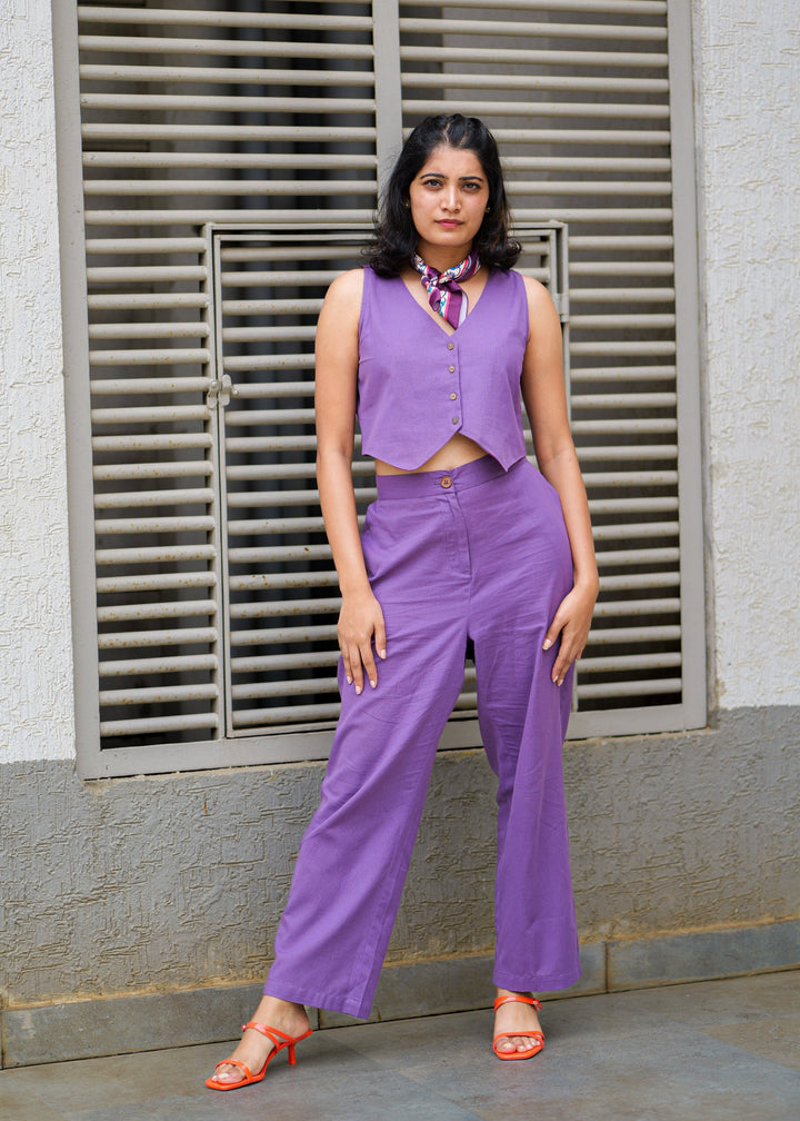 Purple bliss - WaistCoat Coord