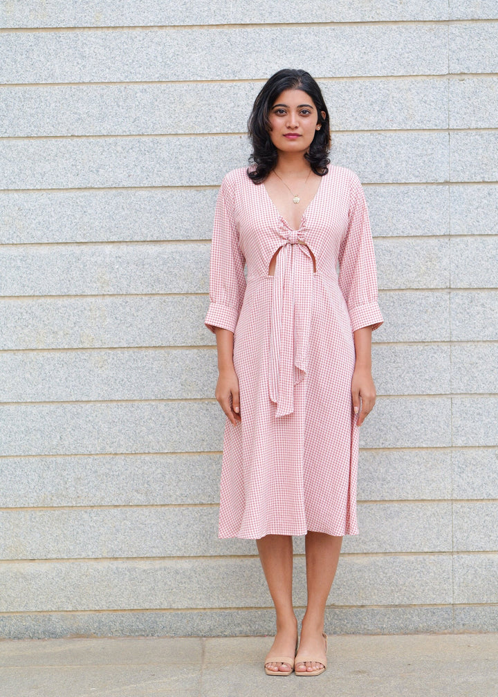 Picnic Tie-front dress